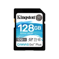 *128GB SDXC Canvas Go Plus 170R C10 UHS-I U3 V30 Kingston